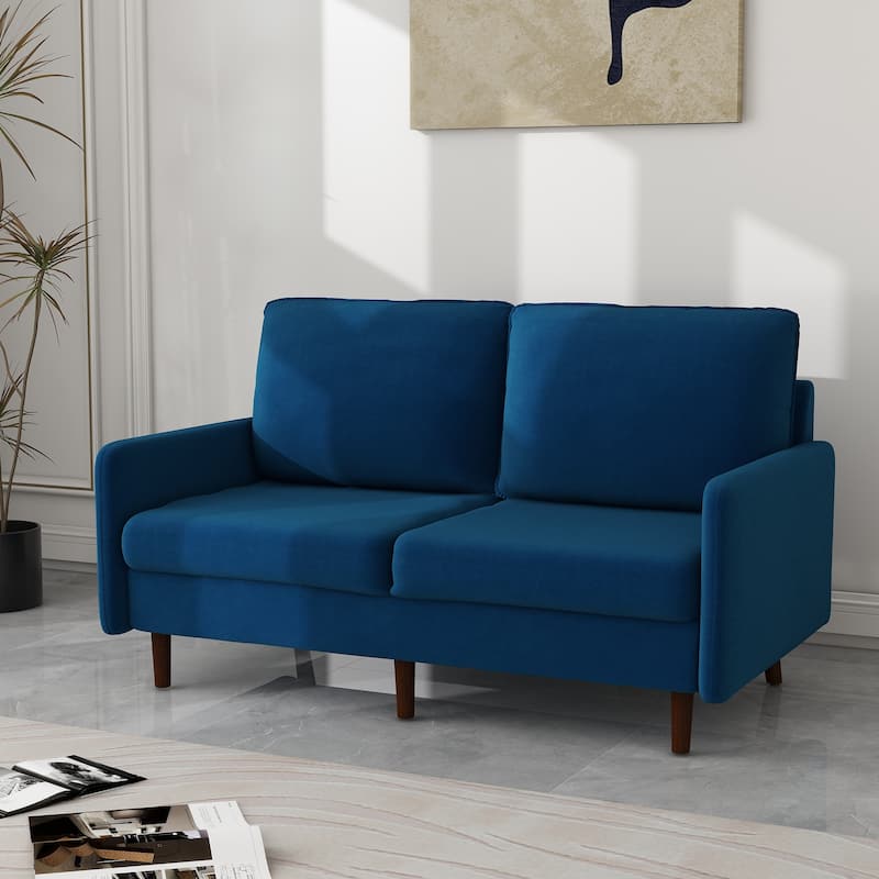 56.88" Modern Couch Velvet Loveseat Sofa for Living Room Furniture