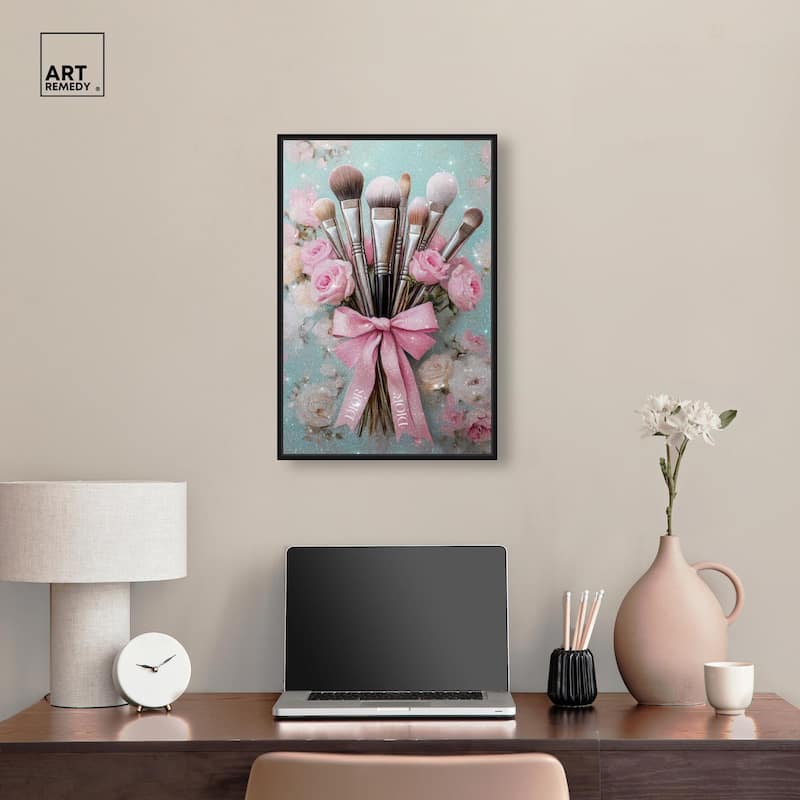 Bouquet of Make Up Brushes Canvas by Art Remedy