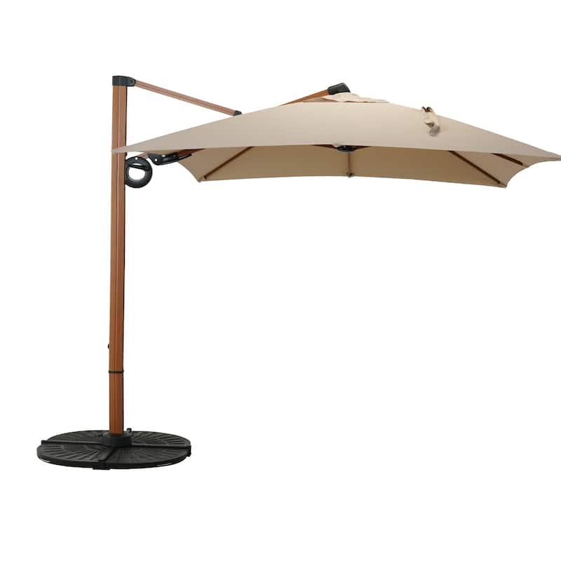 10FT Patio Umbrella, Aluminum Cantilever Umbrella with Canopy