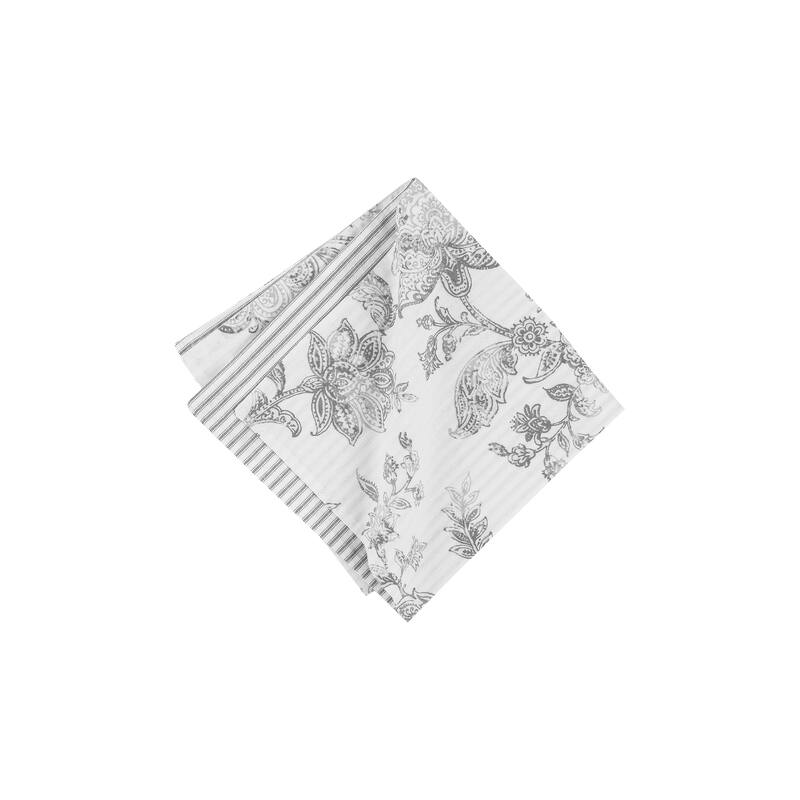 Miriam Slate Reversible Gray Damask Napkin Set of 6 - Set of 6