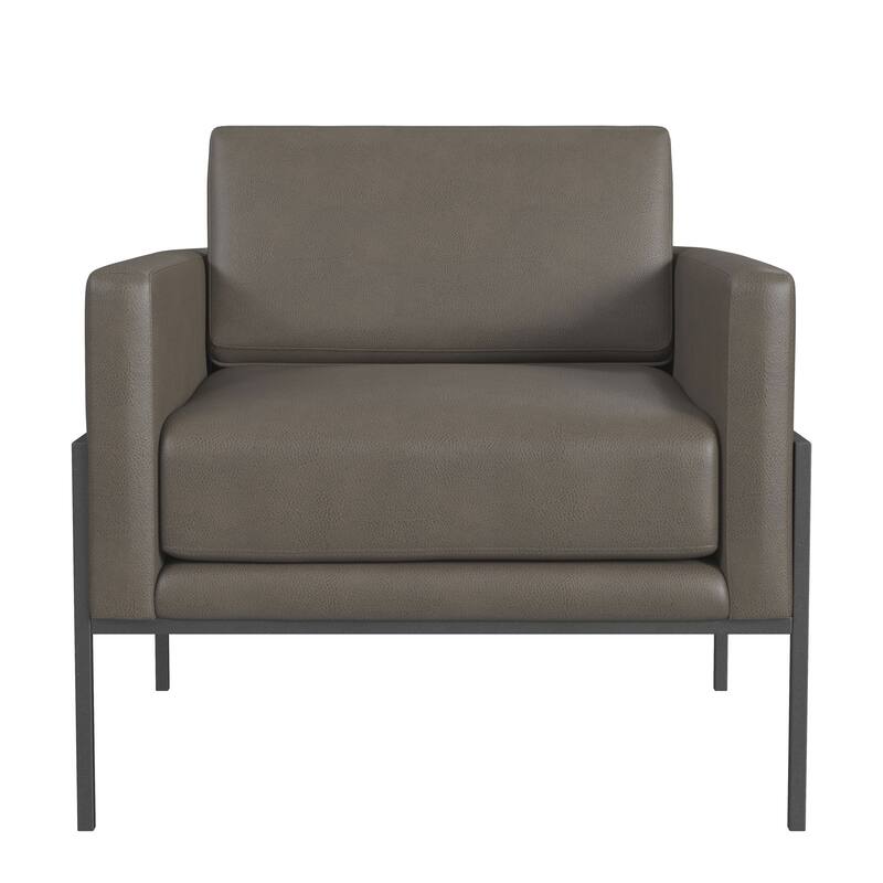 HomePop Modern Upholstered Club Chair w/Metal Frame