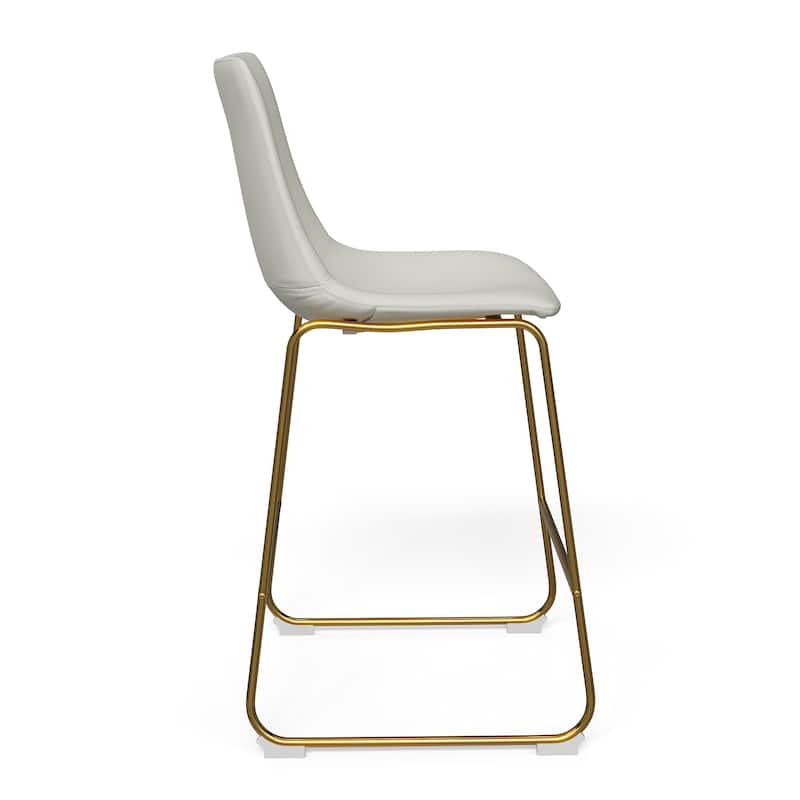 Petra Counter Height Stool with Gold Frame (Set of 2)