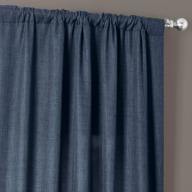 Exclusive Fabrics Italian Faux Linen Curtain (1 Panel)