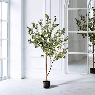 Potted Bendable Eucalyptus Plant 72"
