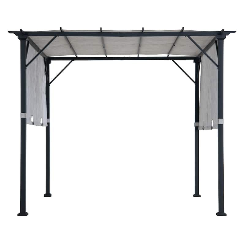 Sunjoy 9 x 9 ft RetracTable Shade Pergola - Grey
