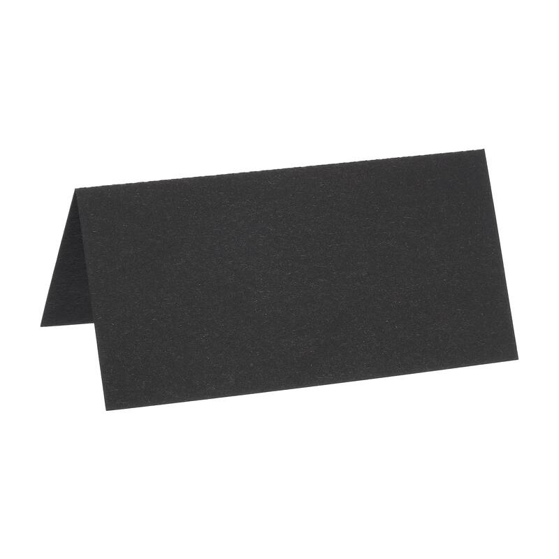 Table Name Place Cards,25Pcs Favor Decor Foldable Blank Card, Black