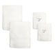 preview thumbnail 16 of 25, Authentic Hotel and Spa 4-piece White Turkish Cotton Towel Set with Silver Script Monogrammed Initial White - W