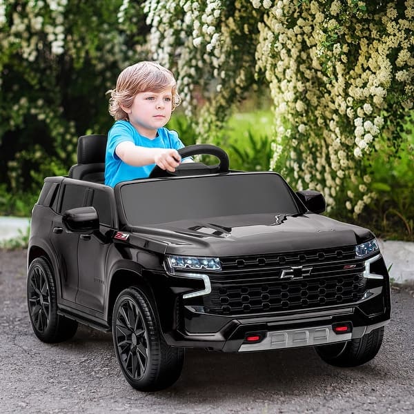 slide 2 of 9, Aosom Chevrolet TAHOE Licensed Kids Ride on Car, 12V Battery Powered Kids Electric Car with Remote Control Black