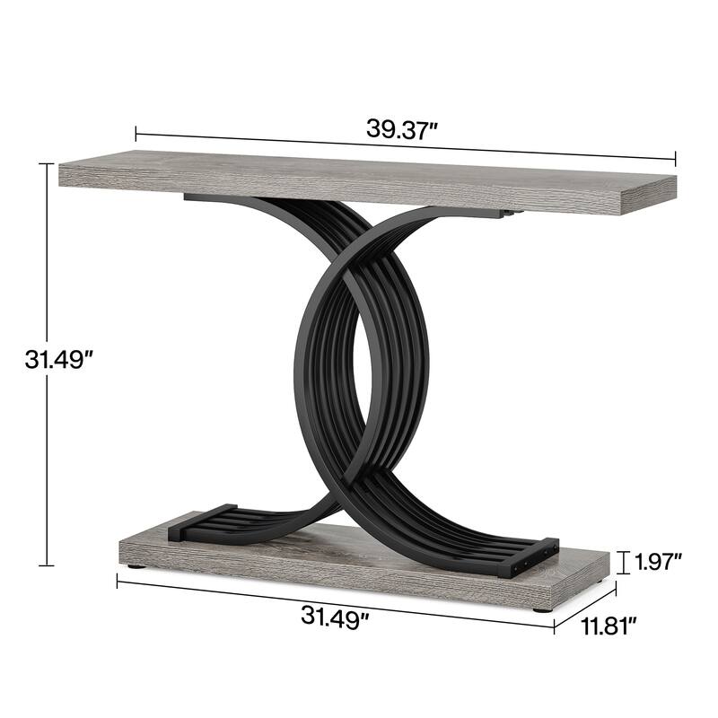Gold Entryway Table Modern 39-Inch Console Table Accent Table