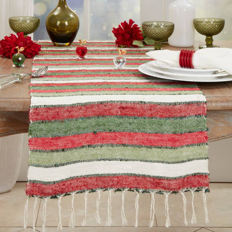 Table Runner With Wide Stripe Design