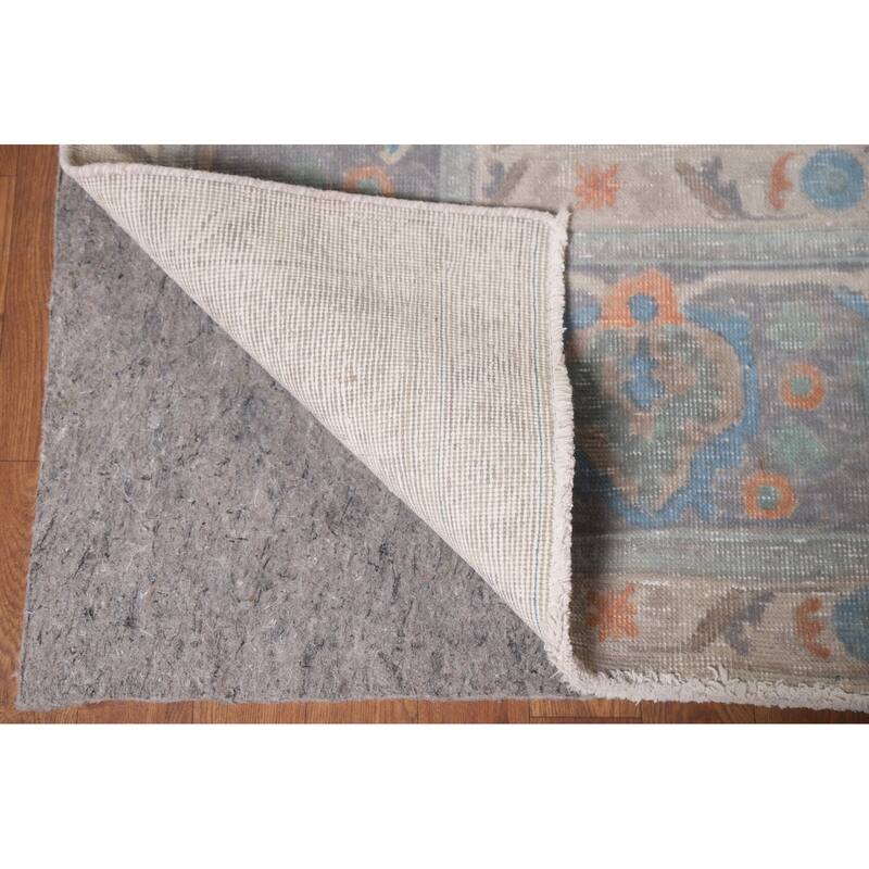 Hand Knotted Oriental 100% Wool Carpet Traditional Medallion Yellow & Gold Tabriz Area Rug - 12' 11'' X 9' 6''