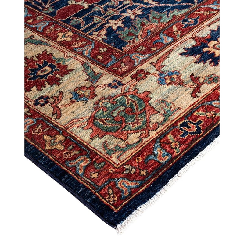 Serapi One-of-a-Kind Hand-Knotted Area Rug - Blue, 8' 1" x 9' 10" - 8' 1" x 9' 10"