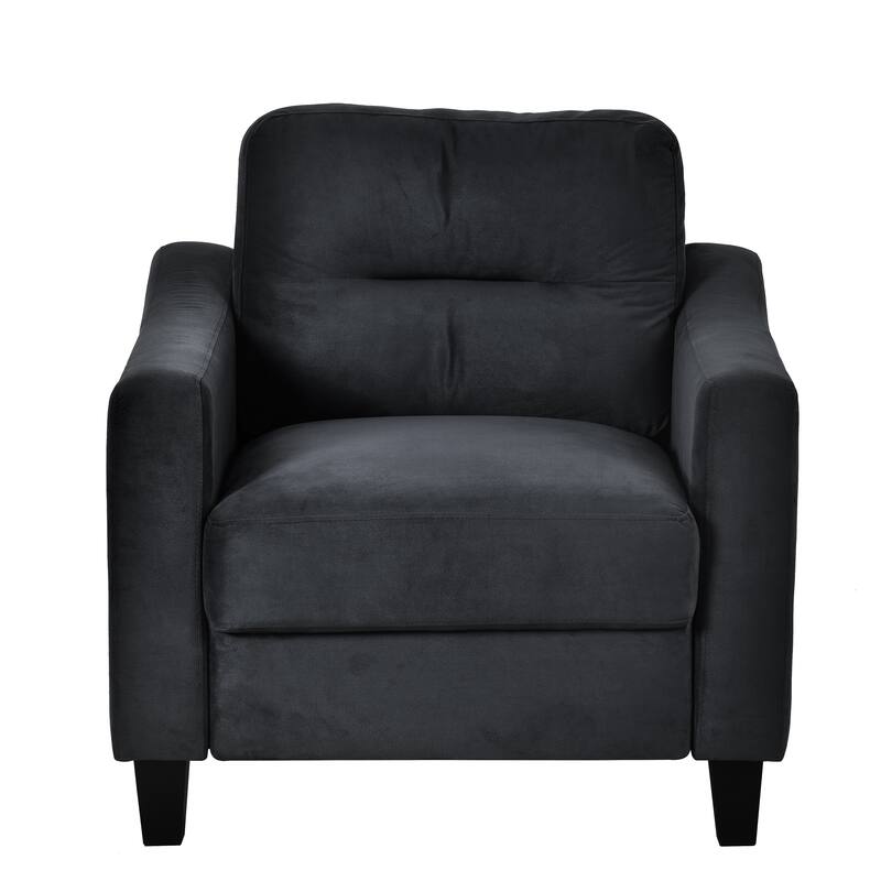 Black 32.2" Accent Chair with Hardwood Frame