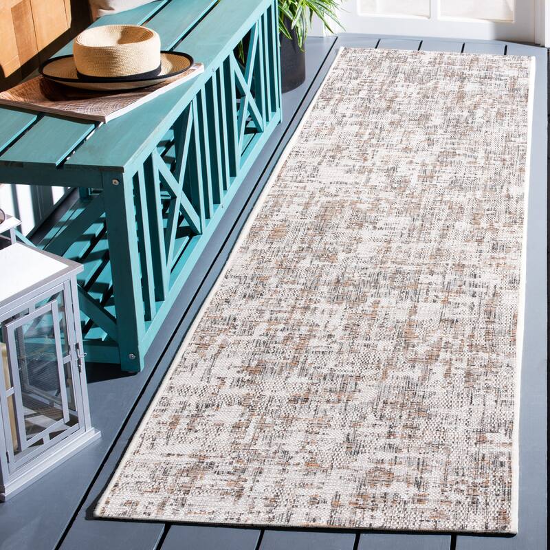 SAFAVIEH Courtyard Theo Casual Waterproof Patio Backyard Rug