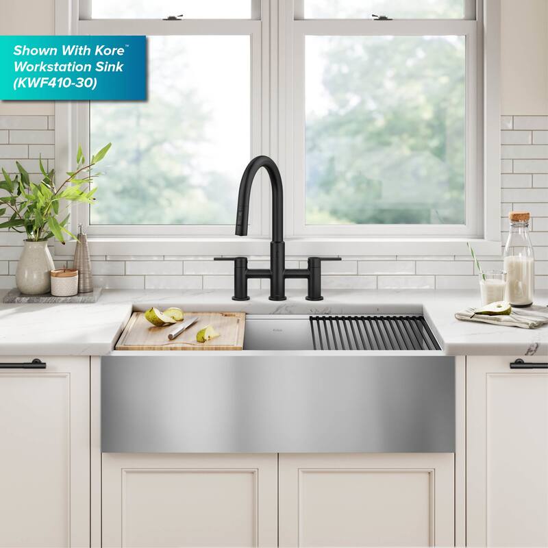 Kraus KSF-3122 Oletto 1.8 GPM Bridge Pull Down Kitchen Faucet