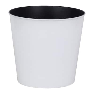 Cheungs Round, 10.5" white planter with a tapered body - 12x12x11