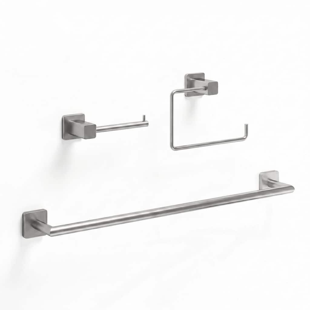 Vigo VGAC3004 Meridian 3 Piece Bathroom Package with 24" Towel Bar,
