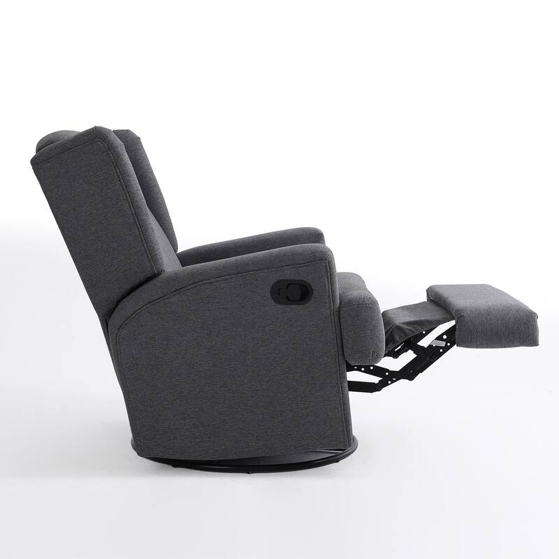UIXE Upholstered Modern Swivel Glider Rocker Recliner