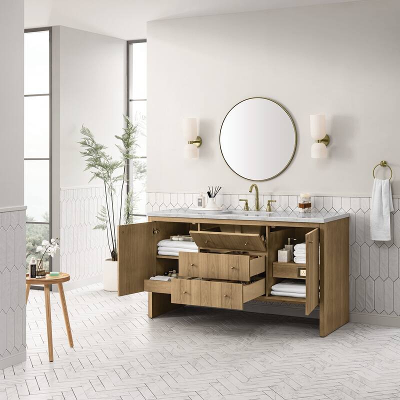 James Martin Vanities 435-V60S-FVSL Hudson 60" Free Standing Single