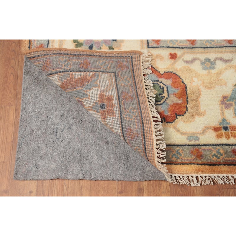 Heriz Serapi Indian Large Rug Hand-Knotted Wool Carpet - 9'8" x 14'1"