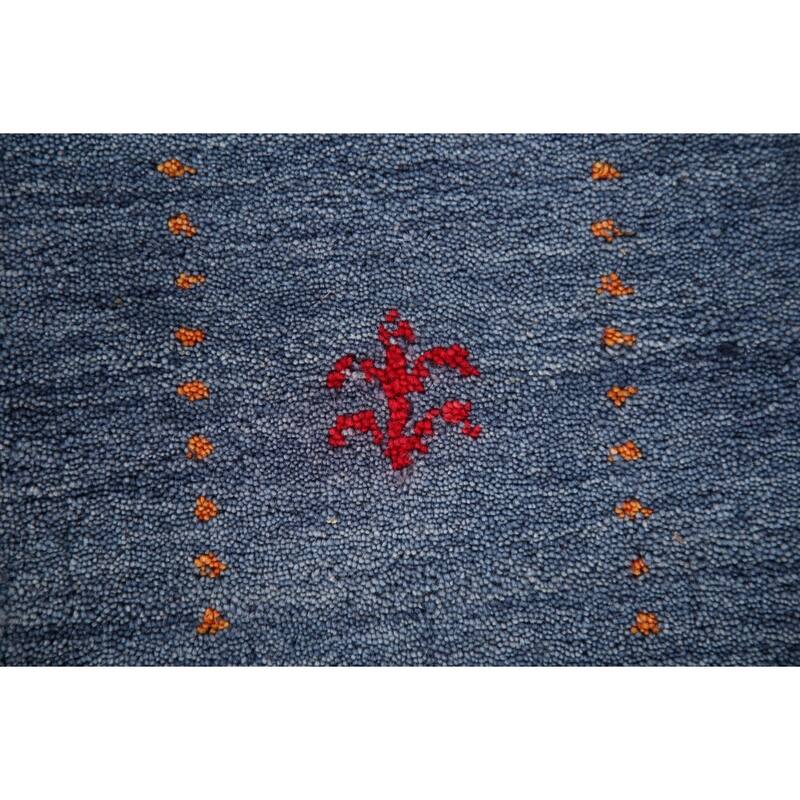 Gabbeh Indian Area Rug Hand-Knotted Wool Carpet - 8'3" x 9'8"