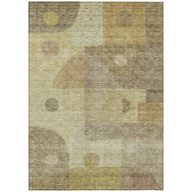 HomeRoots Geometric Transitional Rectangle Outdoor Rug