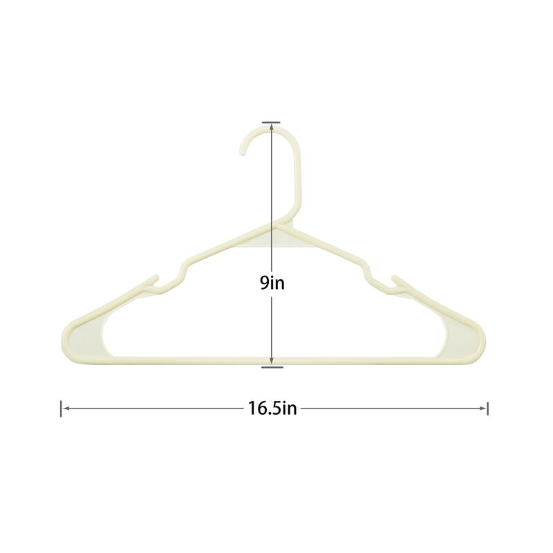 VECELO 100 Pcs Plastic Adult Hangers Holds Up To 10 Lbs Clothes Hangers