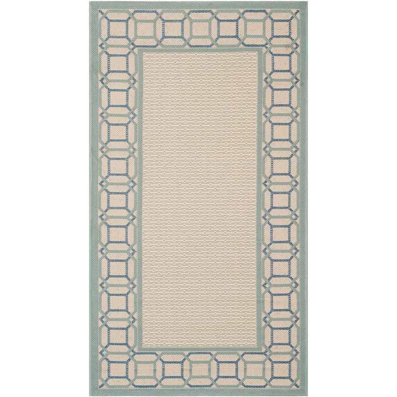 Martha Stewart by SAFAVIEH Facet Border Indoor/ Outdoor Waterproof Rug