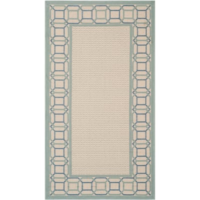 Martha Stewart by SAFAVIEH Facet Border Indoor/ Outdoor Waterproof Rug