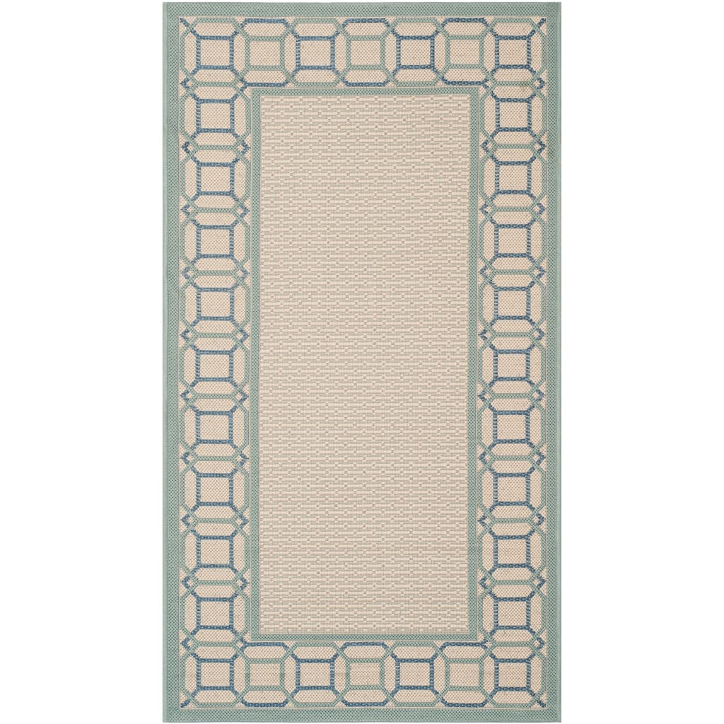 Martha Stewart by SAFAVIEH Facet Border Indoor/ Outdoor Waterproof Rug