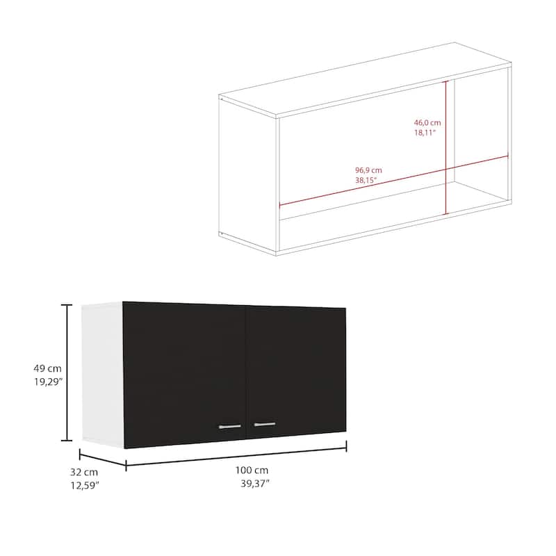 TUHOME Napoles Double Door Wall-Mounted Storage Cabinet - N/A
