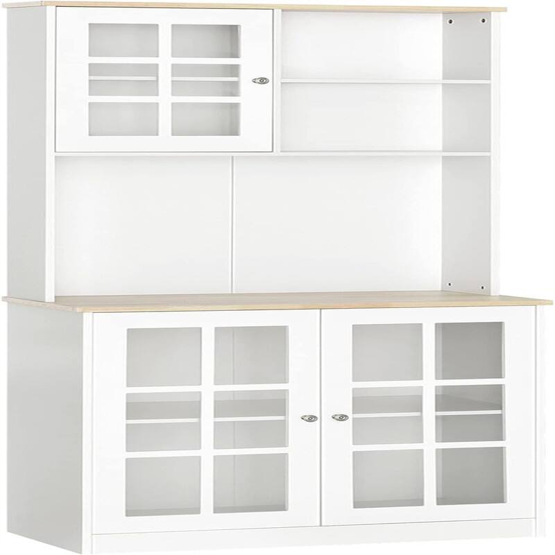 Kitchen Buffet with Hutch, Storage Pantry - 14.5"D x 31.5"W x 72"H