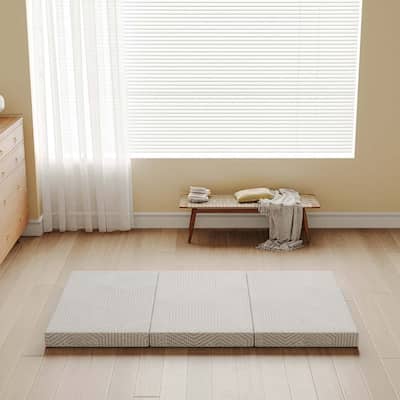 EGOHOME 4 Inch Tri-fold Gel Memory Foam Topper Pad