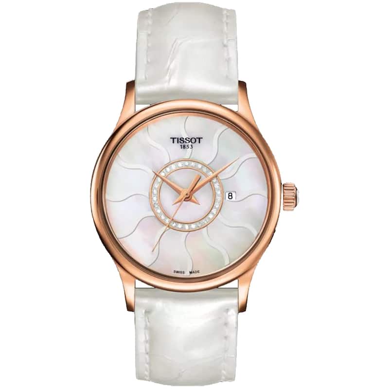 Tissot Women's T-Gold White MOP Dial Watch - T9142104611600 - White MOP - 6 (36)