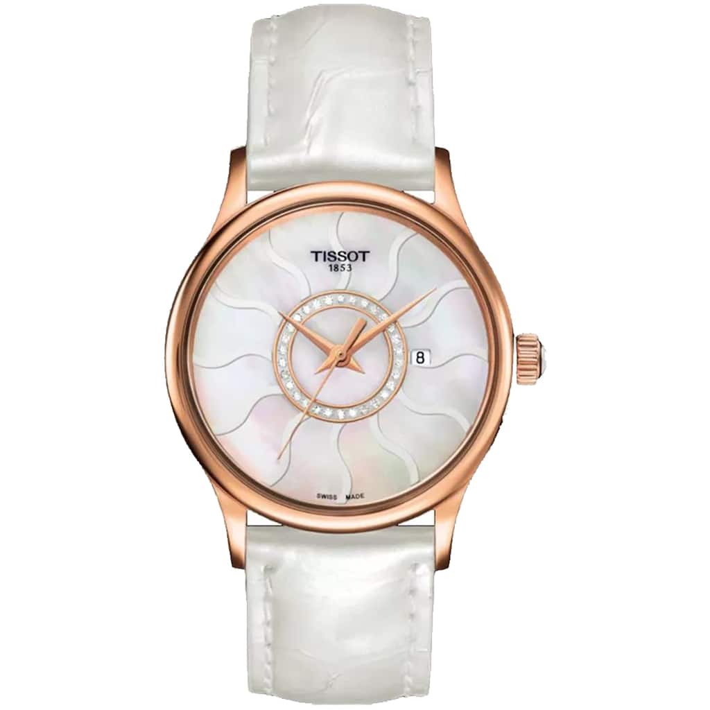 Tissot Women's T-Gold White MOP Dial Watch - T9142104611600 - White MOP - 6 (36)