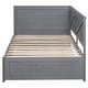 preview thumbnail 9 of 13, Twin Platform Daybed with Trundle, Wood Daybed Grey