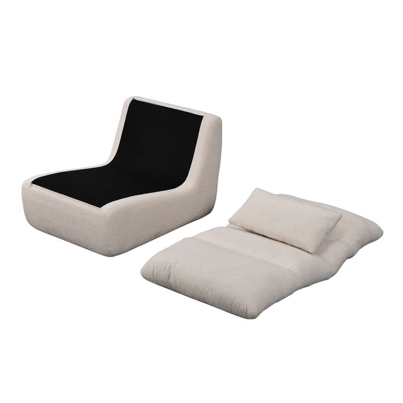 Beige 1-Seating Living Room Sofa Set