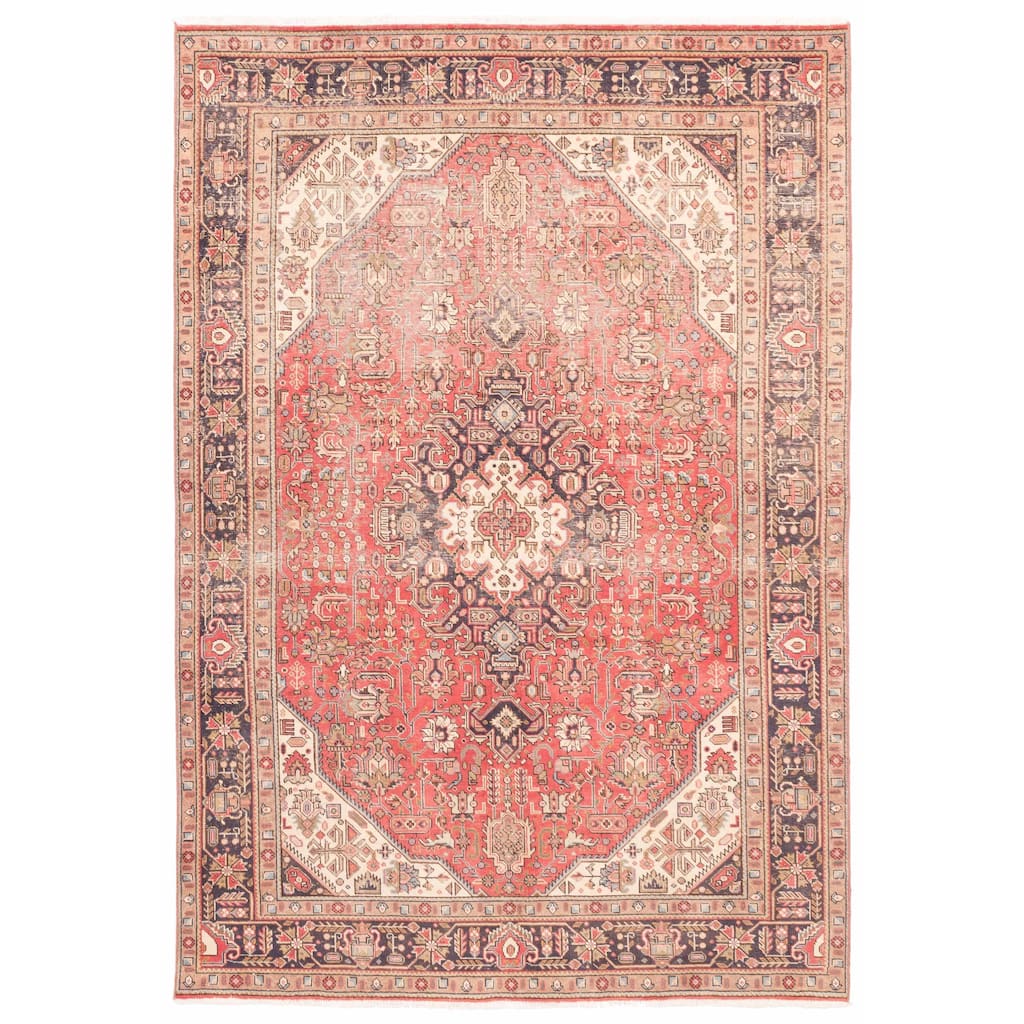 ECARPETGALLERY Hand-knotted Antalya Vintage Red Wool Rug - 6'6 x 9'8