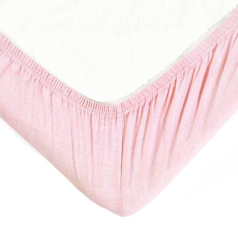 Lush Decor Baby Pixie Fox Geo Organic Cotton Fitted Crib Sheet, 2 Pack - 52"x 28" x 9"