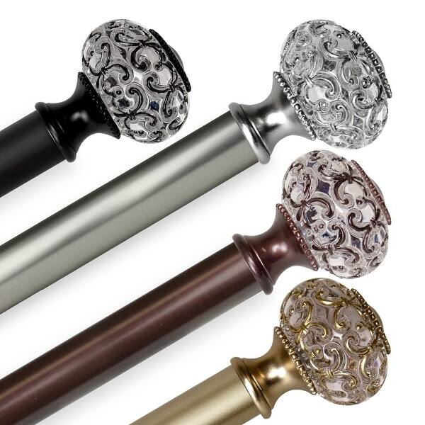slide 1 of 1, InStyleDesign Sadie 1 inch Diameter Adjustable Curtain Rod