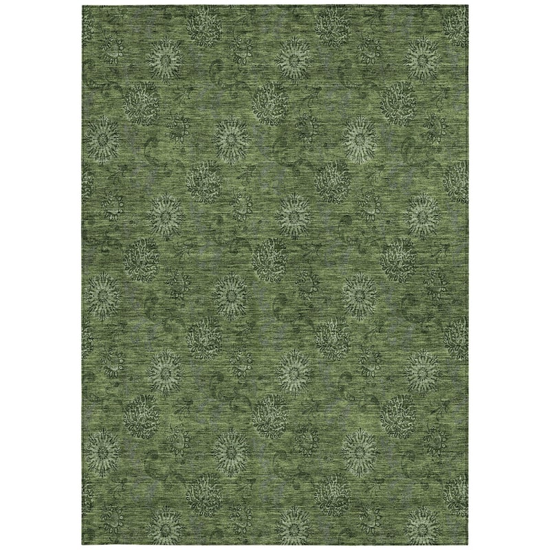 HomeRoots Floral Transitional Rectangle Outdoor Rug