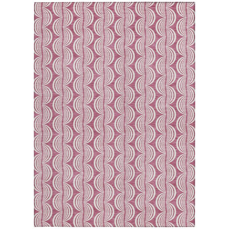 HomeRoots Ogee Transitional Rectangle Outdoor Rug