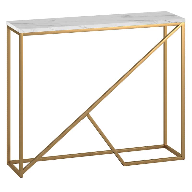 Stella 36" Wide Console Table with Faux Marble Top