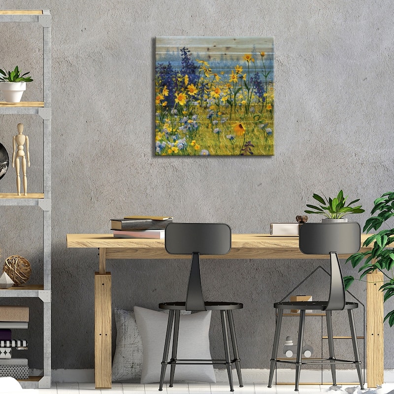 Joyful In July III Print On Wood by Shirley Novak - Multi-Color