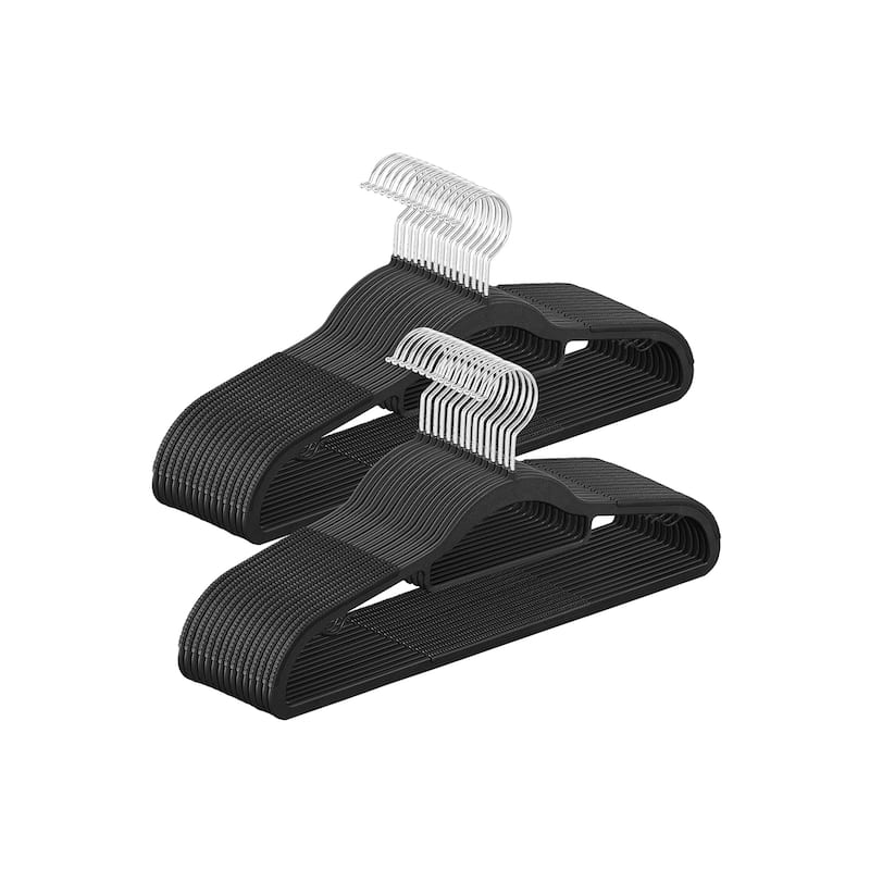 Multi-Purpose Clothes Hangers with Anti-Slip Rubber Grips Space-Saving Frame and Hook Rotation