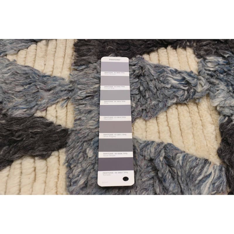 ECARPETGALLERY Hand-knotted Tangier Grey Wool Rug - 5'0 x 7'11