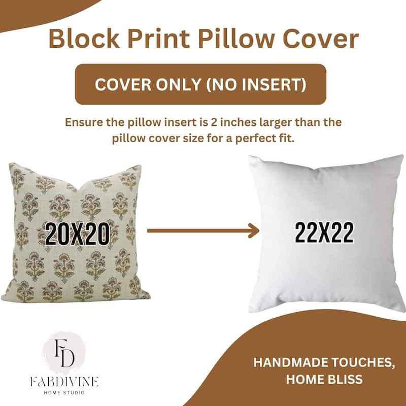 Block Print Boho Pure Linen Pillow Cover By Fabdivine-TRAFFIC LIGHT