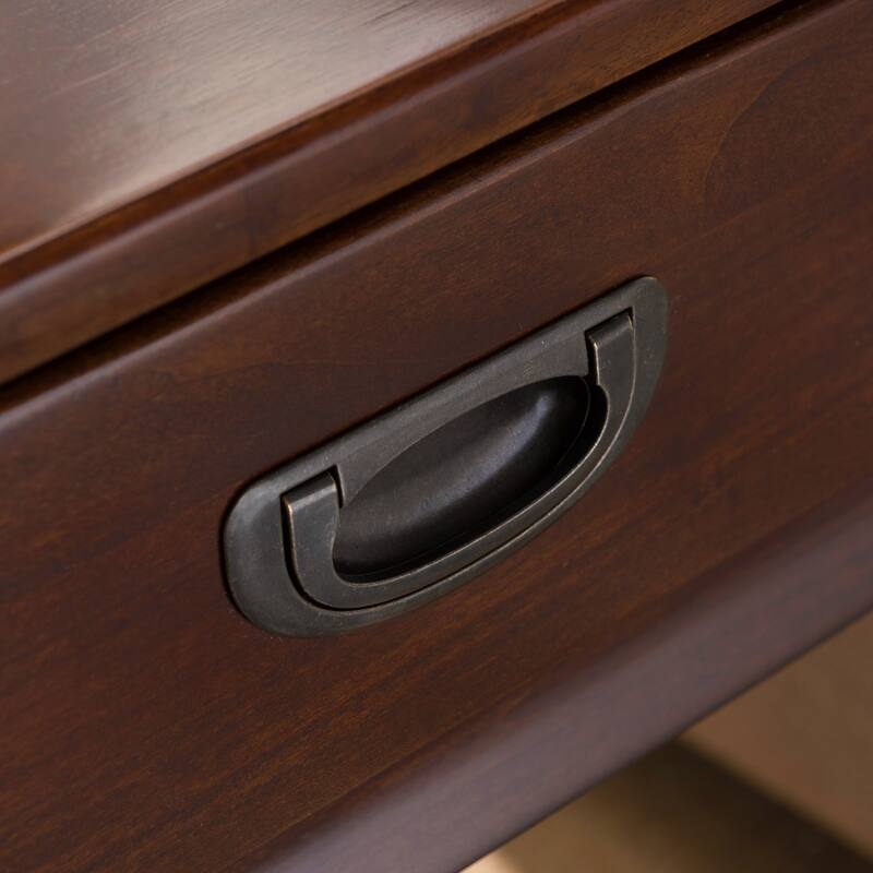 Stratus Solid Wood End Table with Shelf and Drawer