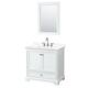 Option White / Giotto Quartz Top / Polished Chrome