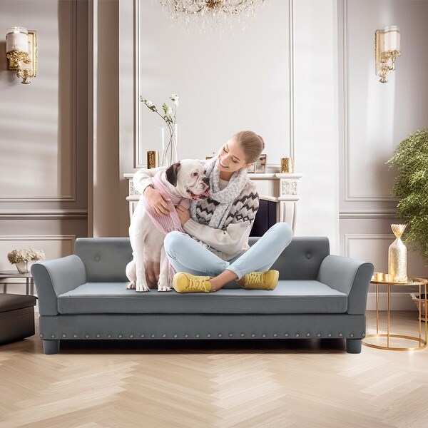 Leather Orthopedic Dog Sofa Elevated Bed Waterproof with Removal